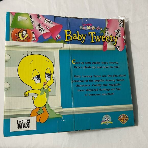 Vintage 90s Good Night Baby Tweety Book Plush Lovable Hug Me Books Original Box - Picture 2 of 8